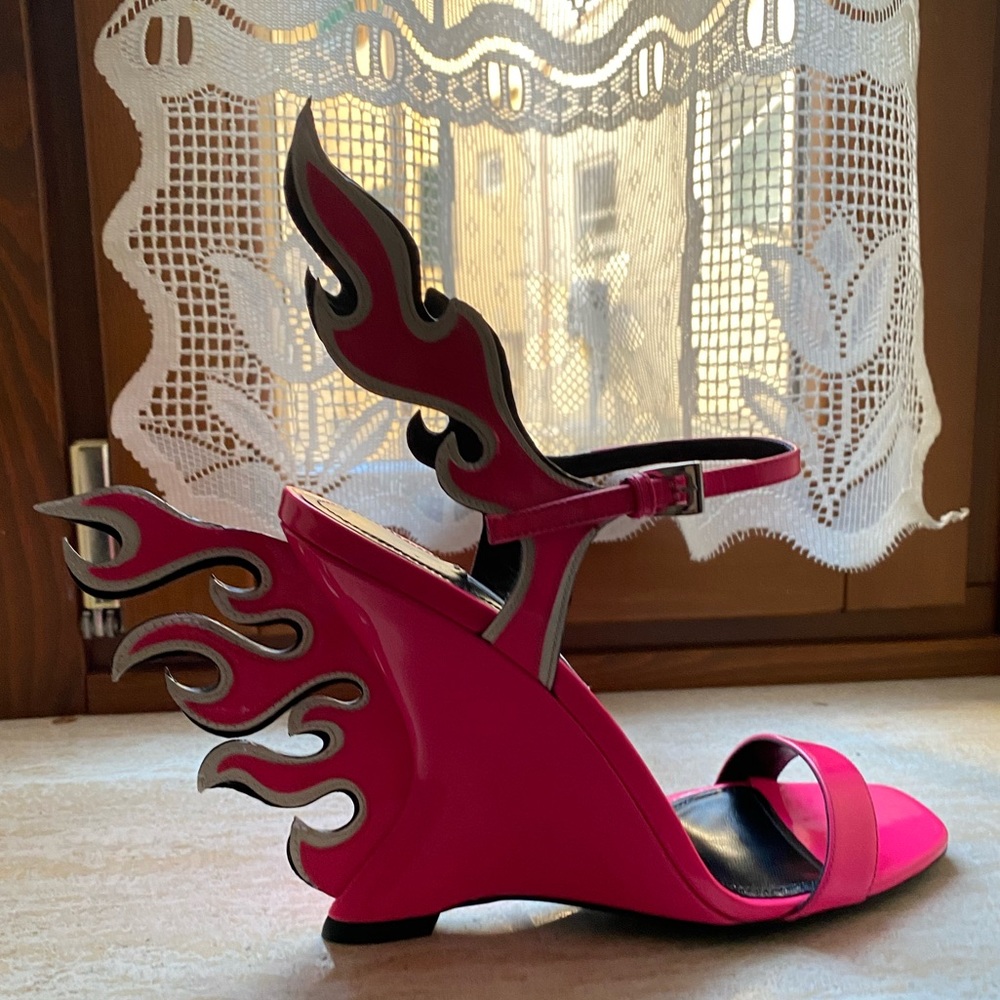 PRADA FLAME WEDGE SHOES FALL/WINTER 18